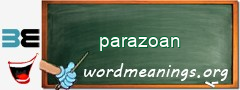 WordMeaning blackboard for parazoan